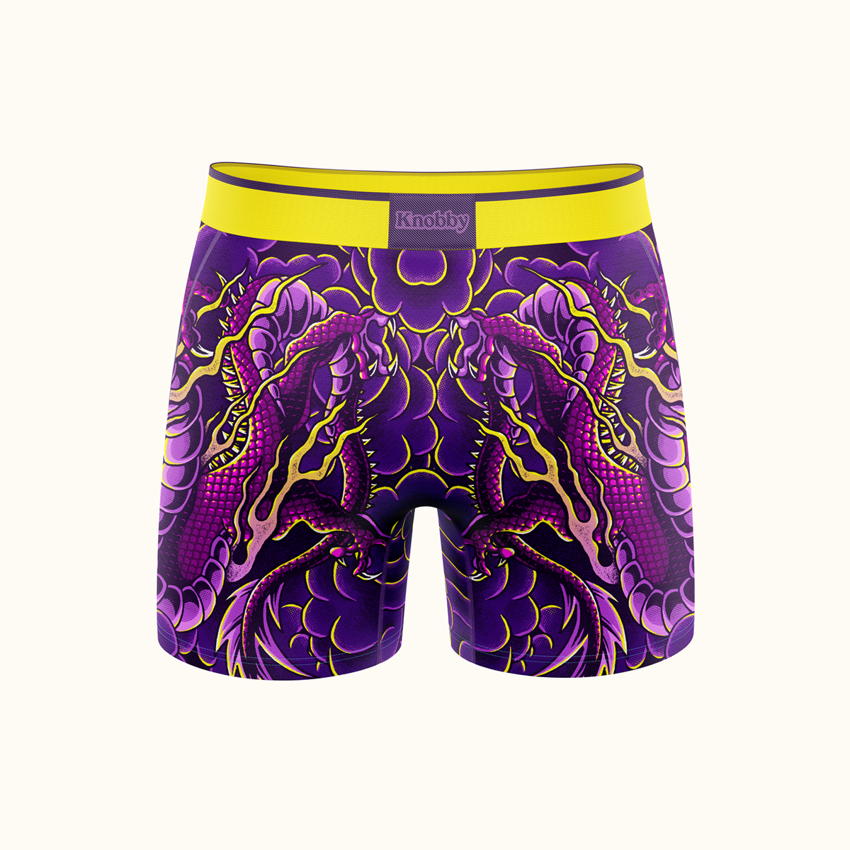 Trunk Style Briefs in Purple Interlock by Wood Underwear