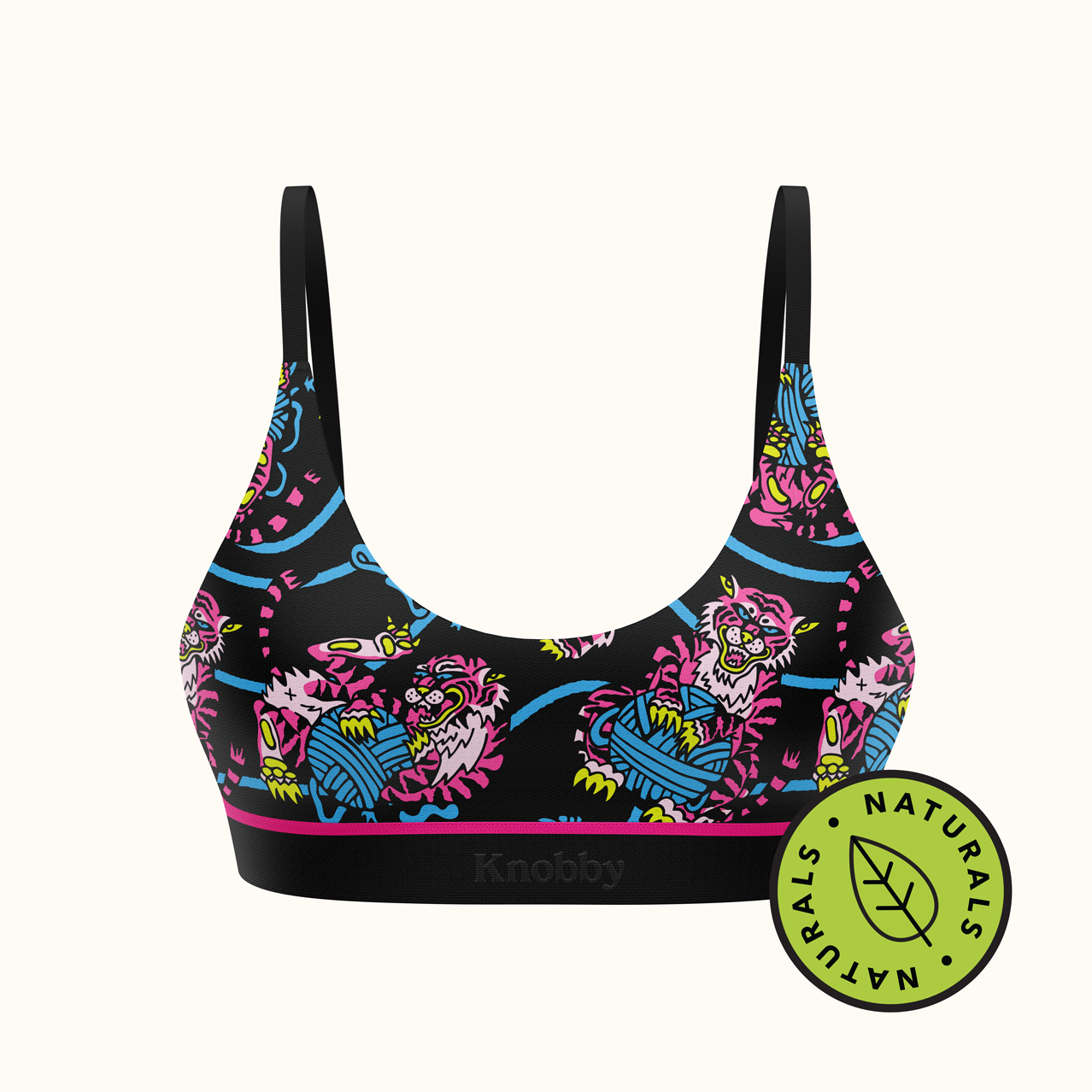 Women's Bralette - Naturals / Feline Frisky