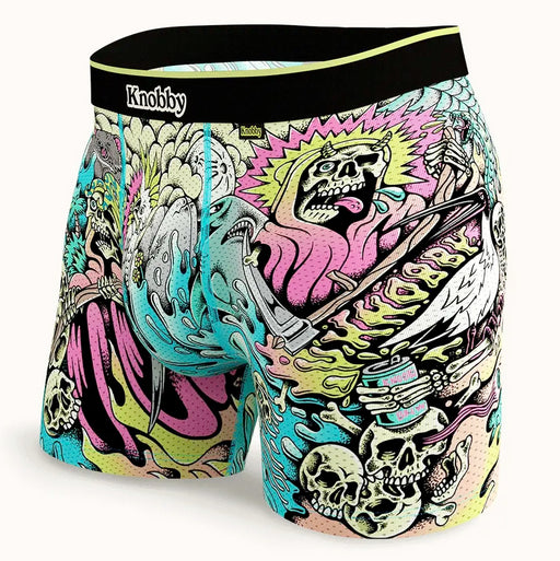 Crazy Cool Men's Seamless Boxer Briefs Underwear 6-Pack Set (Skull) 