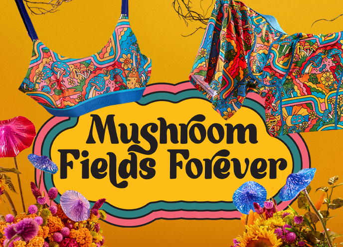 Mushroom Fields Forever Mens and Womens Underwear Socks Online