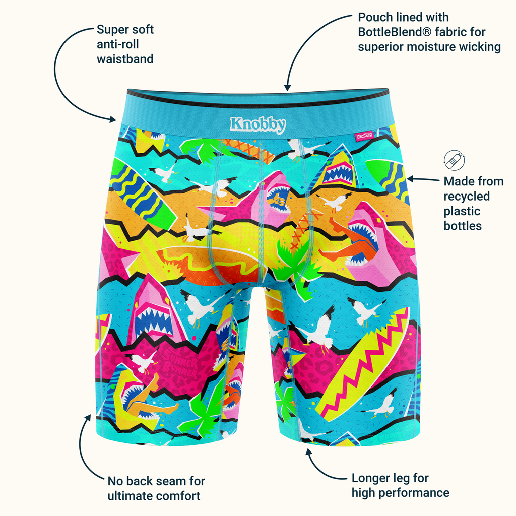 Mens long leg swim top trunks
