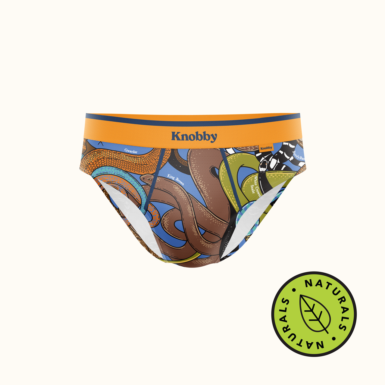 Men's Brief - Naturals / Snake Social